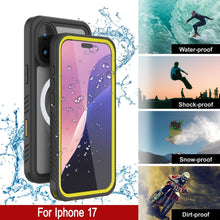 Charger l'image dans la galerie, Étui imperméable de l'iPhone 17, Punkcase [Extreme Mag Series] Couverture d'armure avec protecteur d'écran intégré [jaune]
