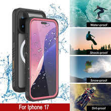 Charger l'image dans la galerie, Étui imperméable de l'iPhone 17, Punkcase [Extreme Mag Series] Couvercle d'armure avec protecteur d'écran intégré [rose]
