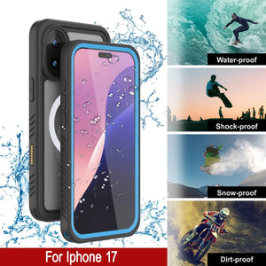 Étui imperméable de l'iPhone 17, Punkcase [Extreme Series] Couverture d'armure avec protecteur d'écran intégré [Navy Blue]