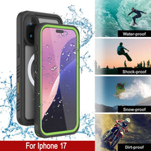 Charger l'image dans la galerie, Coupe étanche iPhone 17, couvercle d'armure Punkcase [Série Extreme avec protecteur d'écran intégré [vert clair]
