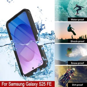 Galaxy S25 FE résistant à l'eau/antichoc [Série Extrême] avec étui de protection d'écran [Noir]
