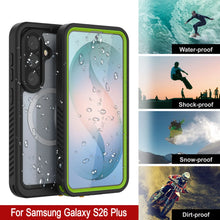 Load image into Gallery viewer, Coque étanche pour Galaxy S26 Plus, Punkcase [Extreme Mag Series] Armor Cover avec protecteur d'écran intégré [Vert]
