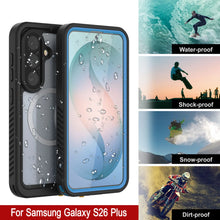 Load image into Gallery viewer, Coque étanche pour Galaxy S26 Plus, Punkcase [Extreme Mag Series] Armor Cover avec protecteur d'écran intégré [Bleu]
