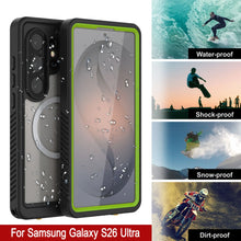 Load image into Gallery viewer, Coque ultra étanche pour Galaxy S26, Punkcase [Extreme Mag Series] Armor Cover avec protecteur d'écran intégré [Vert]
