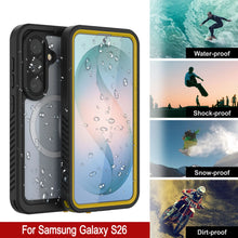 Load image into Gallery viewer, Coque étanche pour Galaxy S26, Punkcase [Extreme Mag Series] Armor Cover avec protecteur d'écran intégré [Jaune]
