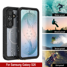 Load image into Gallery viewer, Coque étanche pour Galaxy S26, Punkcase [Extreme Mag Series] Armor Cover avec protecteur d'écran intégré [Noir]
