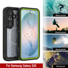 Load image into Gallery viewer, Coque étanche pour Galaxy S26, Punkcase [Extreme Mag Series] Armor Cover avec protecteur d'écran intégré [Vert]
