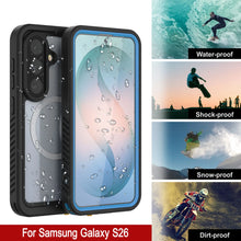 Load image into Gallery viewer, Coque étanche pour Galaxy S26, Punkcase [Extreme Mag Series] Armor Cover avec protecteur d'écran intégré [Bleu]
