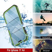 Charger l&#39;image dans la galerie, Coque étanche pour iPhone 17 Air [Série Kickstud 2.0] Housse de protection IP68 avec protecteur d&#39;écran et béquille [Vert]
