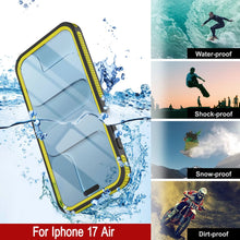 Charger l&#39;image dans la galerie, Coque étanche pour iPhone 17 Air [Série Kickstud 2.0] Housse de protection IP68 avec protecteur d&#39;écran et béquille [Jaune]
