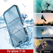 Charger l&#39;image dans la galerie, Coque étanche pour iPhone 17 Air [Série Kickstud 2.0] Housse de protection IP68 avec protecteur d&#39;écran et béquille [Bleu]
