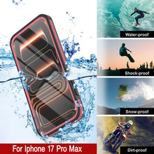 Charger l&#39;image dans la galerie, Coque étanche pour iPhone 17 Pro Max [Série Kickstud 2.0] Housse de protection IP68 avec protecteur d&#39;écran et béquille [Rose]
