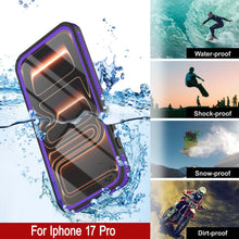 Charger l&#39;image dans la galerie, Coque étanche pour iPhone 17 Pro [Série Kickstud 2.0] Housse de protection IP68 avec protecteur d&#39;écran et béquille [Violet]
