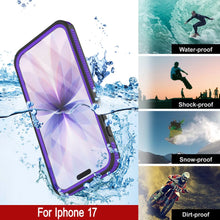 Charger l&#39;image dans la galerie, Coque étanche pour iPhone 17 [Série Kickstud 2.0] Housse de protection IP68 avec protecteur d&#39;écran et béquille [Violet]
