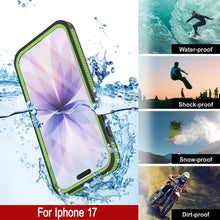 Charger l&#39;image dans la galerie, Coque étanche pour iPhone 17 [Série Kickstud 2.0] Housse de protection IP68 avec protecteur d&#39;écran et béquille [Vert]
