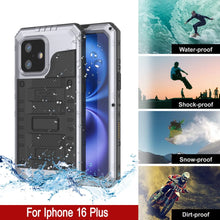 Charger l&#39;image dans la galerie, iPhone 16 Plus Metal Extreme 3.0 Série Aluminium Aluminium Aluminium IP68 W / Buillt en protecteur d&#39;écran et kickstand [White]
