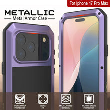 Charger l'image dans la galerie, Étui en métal iPhone 17 Pro Max, couverture d'armure de qualité militaire lourde [Proof] Full Body Hard [vert foncé]
