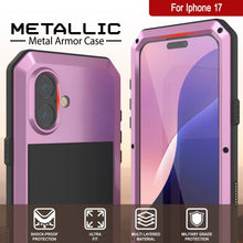 Charger l'image dans la galerie, Étui en métal iPhone 17, couverture d'armure de qualité militaire lourde [Proof] Full Body Hard [rose]
