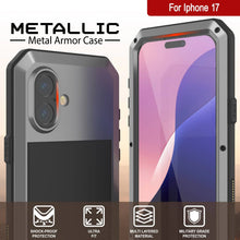 Charger l'image dans la galerie, Étui en métal iPhone 17, couverture d'armure de qualité militaire lourde [Proof] Full Body Hard [Silver]
