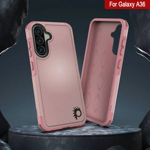 Punkcase Galaxy A36 Case, [Spartan 2.0 Series] Couverture lourde robuste claire [rose]
