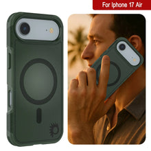 Charger l&#39;image dans la galerie, Punkcase iPhone 17 Air Case, [Spartan 2.0 Series] Couverture lourde robuste claire avec protecteur d&#39;écran intégré [vert foncé]
