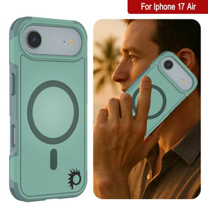 Punkcase iPhone 17 Air Case, [Spartan 2.0 Series] Couverture lourde robuste claire avec protecteur d'écran intégré [Teal]
