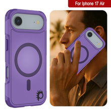 Charger l&#39;image dans la galerie, Punkcase iPhone 17 Air Case, [Spartan 2.0 Series] Couverture lourde robuste claire avec protecteur d&#39;écran intégré [Purple]
