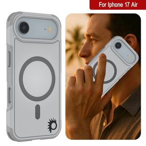 Punkcase iPhone 17 Air Case, [Spartan 2.0 Series] Couverture lourde robuste claire avec protecteur d'écran intégré [blanc]