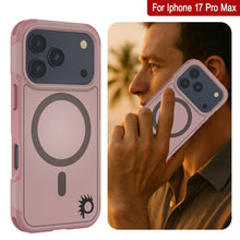 Charger l&#39;image dans la galerie, Punkcase iPhone 17 Pro Max Case, [Spartan 2.0 Series] Couverture lourde robuste claire avec protecteur d&#39;écran intégré [Pink]
