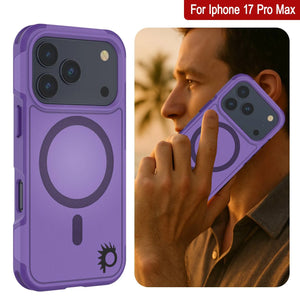 Punkcase iPhone 17 Pro Max Case, [Spartan 2.0 Series] Couverture lourde robuste claire avec protecteur d'écran intégré [Purple]