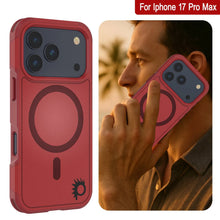 Charger l&#39;image dans la galerie, Punkcase iPhone 17 Pro Max Case, [Spartan 2.0 Series] Couverture lourde robuste claire avec protecteur d&#39;écran intégré [rouge]

