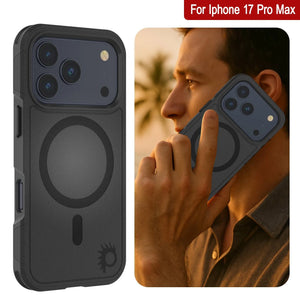 Punkcase iPhone 17 Pro Max Case, [Spartan 2.0 Series] Couverture lourde robuste claire avec protecteur d'écran intégré [noir]
