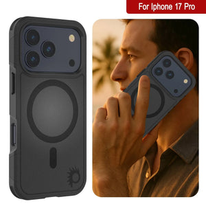 Punkcase iPhone 17 Pro Case, [Spartan 2.0 Series] Couverture lourde robuste claire avec protecteur d'écran intégré [noir]