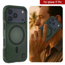 Charger l&#39;image dans la galerie, Punkcase iPhone 17 Pro Case, [Spartan 2.0 Series] Couverture lourde robuste claire avec protecteur d&#39;écran intégré [vert foncé]
