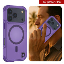 Charger l&#39;image dans la galerie, Punkcase iPhone 17 Pro Case, [Spartan 2.0 Series] Couverture lourde robuste claire avec protecteur d&#39;écran intégré [Purple]
