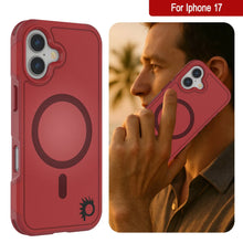 Charger l&#39;image dans la galerie, Punkcase iPhone 17 Case, [Spartan 2.0 Series] Couverture lourde robuste claire avec protecteur d&#39;écran intégré [rouge]
