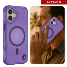 Charger l&#39;image dans la galerie, Punkcase iPhone 17 Case, [Spartan 2.0 Series] Couverture lourde robuste claire avec protecteur d&#39;écran intégré [Purple]
