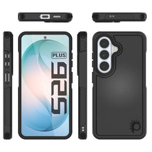 Load image into Gallery viewer, PunkCase Coque pour Galaxy S26+ Plus [Série Spartan 2.0] Coque transparente robuste et résistante [Noir]
