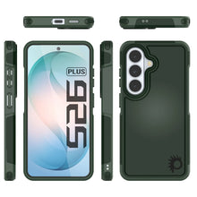 Load image into Gallery viewer, PunkCase Coque pour Galaxy S26+ Plus [Série Spartan 2.0] Coque transparente robuste et résistante [Vert foncé]
