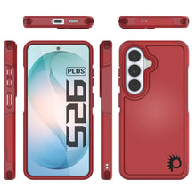 Load image into Gallery viewer, PunkCase Coque pour Galaxy S26+ Plus [Série Spartan 2.0] Coque transparente robuste et résistante [Rouge]
