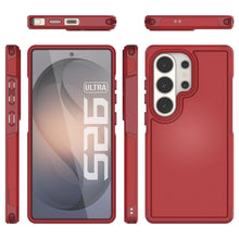Load image into Gallery viewer, PunkCase Coque pour Galaxy S26 Ultra [Série Spartan 2.0] Coque transparente robuste et résistante [Rouge]
