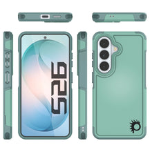 Load image into Gallery viewer, PunkCase Coque pour Galaxy S26 [Série Spartan 2.0] Coque transparente robuste et résistante [Bleu sarcelle]
