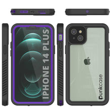 Load image into Gallery viewer, iPhone 14 Plus Waterproof Case, Punkcase [Extreme Series] Armor Cover W/ Built In Screen Protector [Purple] (Color in image: Red)
