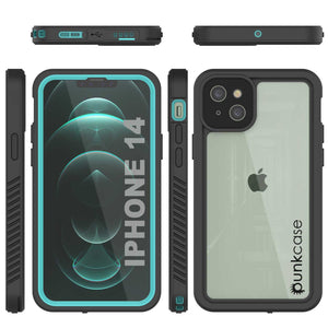 iPhone 14  Waterproof Case, Punkcase [Extreme Series] Armor Cover W/ Built In Screen Protector [Teal] (Color in image: Red)