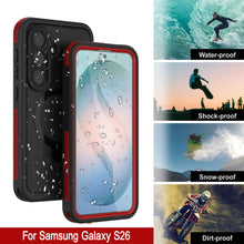 Load image into Gallery viewer, Coque étanche pour Galaxy S26 [Série Kickstud 2.0] Housse de protection IP68 avec protecteur d'écran et béquille [Rouge]
