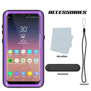 Galaxy S9 Plus Waterproof Case PunkCase StudStar Purple Thin 6.6ft Underwater IP68 Shock/Snow Proof (Color in image: light green)