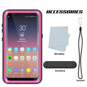 Galaxy S9 Waterproof Case PunkCase StudStar Pink Thin 6.6ft Underwater IP68 Shock/Snow Proof (Color in image: light green)