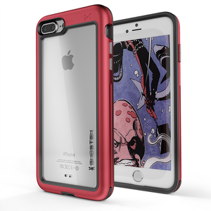 iPhone 7+ Plus Case, Ghostek®  Atomic Slim Series  for iPhone 7+ Plus Rugged Heavy Duty Case[RED] (Color in image: Red)