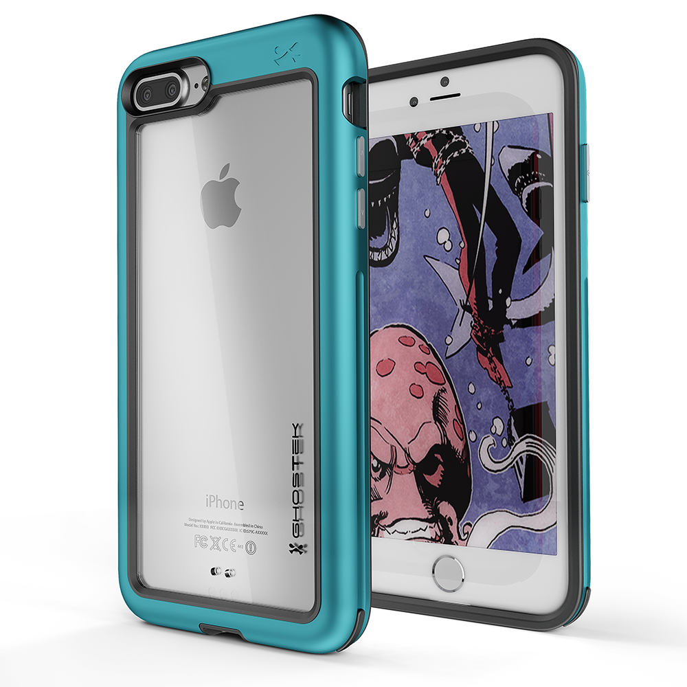 iPhone 8+ Plus Waterproof Case, Ghostek® Atomic Series | Shockproof | Dirt-proof | Snow-proof | Ultra Fit | [TEAL] (Color in image: Teal)