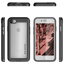 Charger l&#39;image dans la galerie, iPhone 8 Waterproof Case, Ghostek® Atomic Series | Shockproof | Dirt-proof | Snow-proof | Ultra Fit | [Black] (Color in image: Red)
